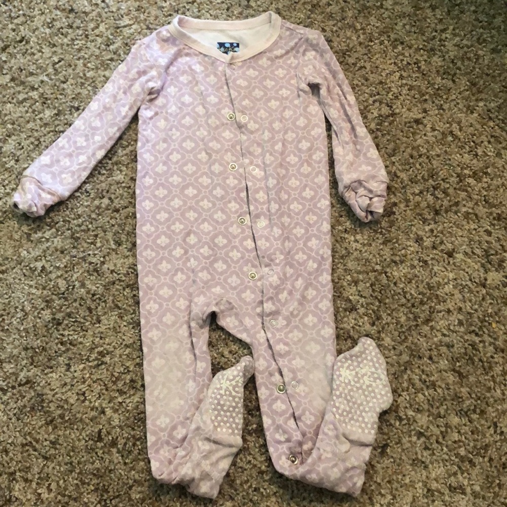 KicKee pants fleur de lis footie pj